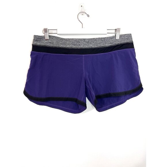 Lululemon Groovy Run Short Purple/Heather Gray Built-In Liner Size 12 - Picture 1 of 6
